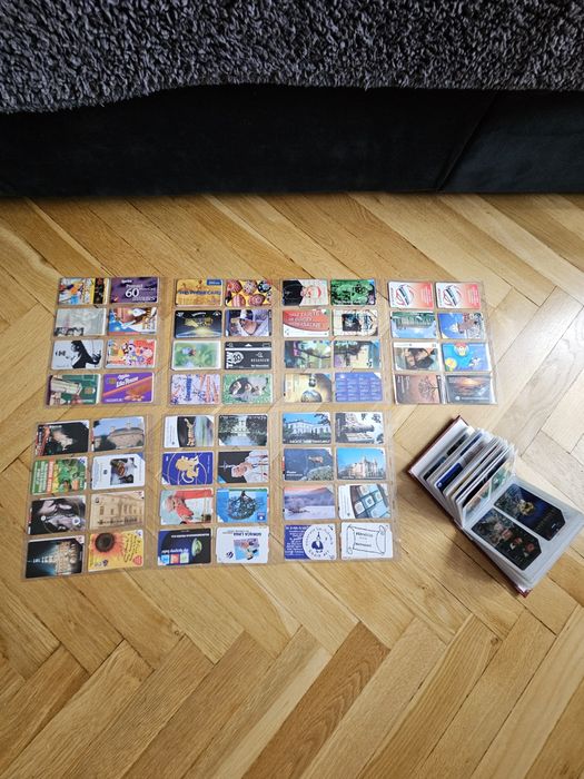 Kolekcja kart telefonicznych TP SA 270 + w klaserze – lata 90