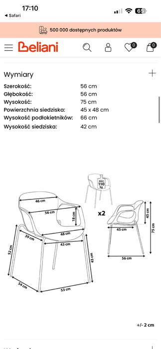 Krzesła białe Elbert