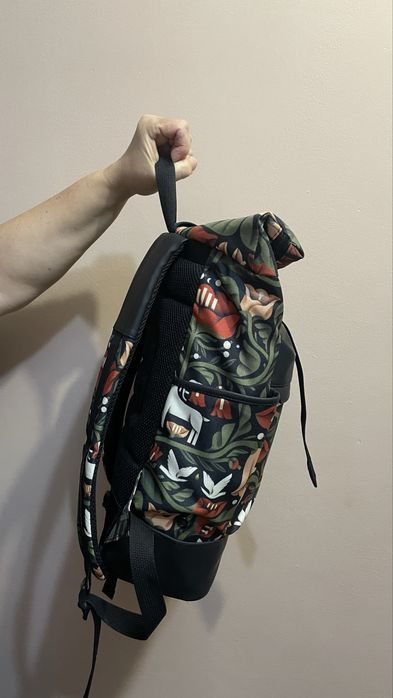 Рюкзак роллтоп, принт флора і фауна