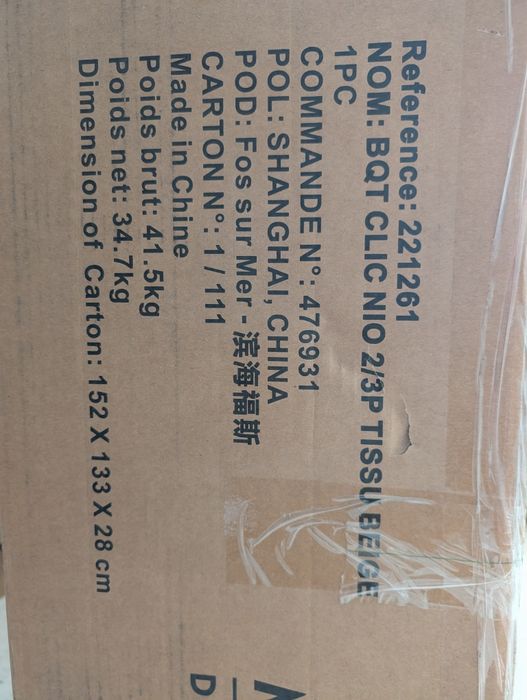 Sofá-Cama Nio - 2 lugares Bege - Maisons du Monde