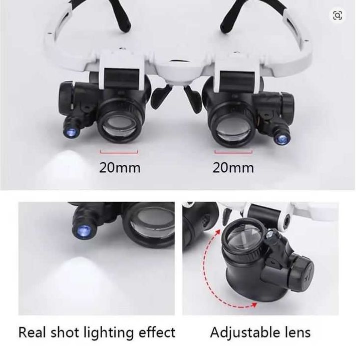 Бінокулярні окуляри для пайки, ювелірного ремонту зі змінними лінзами