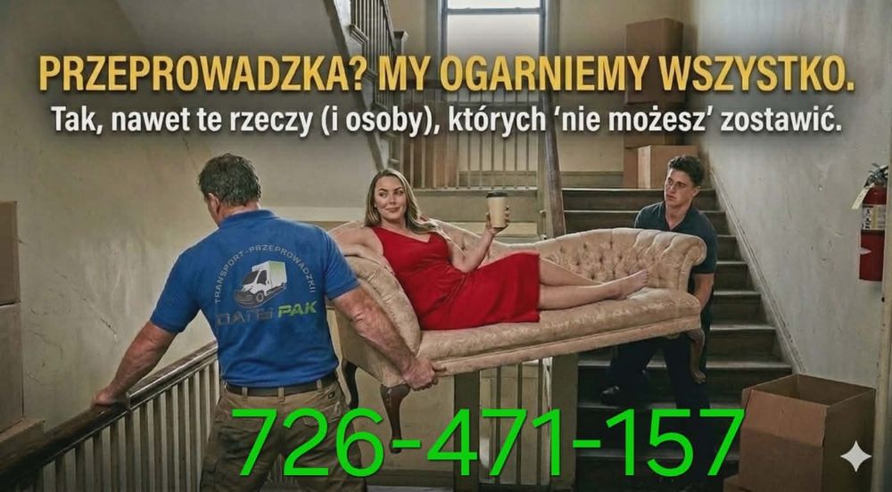 Przeprowadzki Utylizacja mebli Transport duże Auta z windą tanio