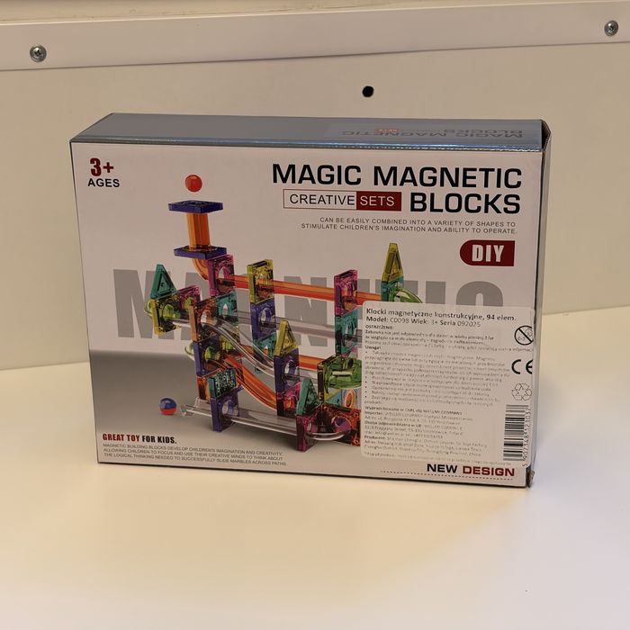 Magnetyczne klocki konstrukcyjne Marble Run DIY Magnetic Building Blocks