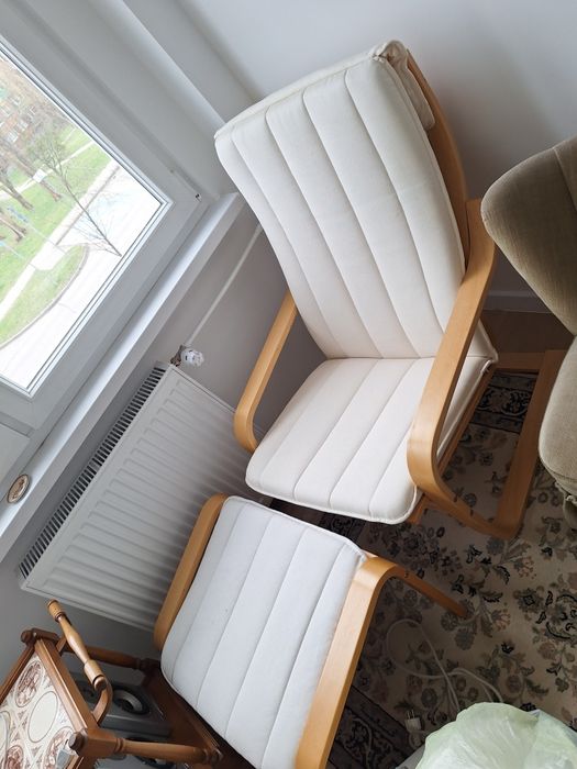 Fotel Pohang Ikea + podnóżek