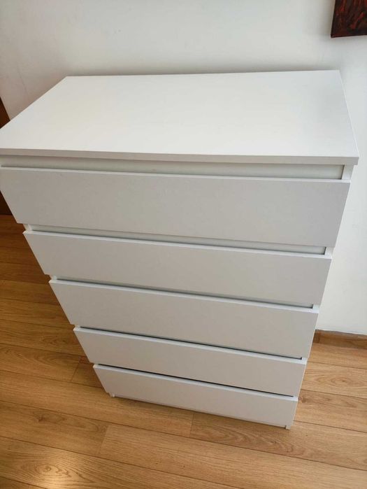 Cómoda IKEA KULLEN 5 Gavetas (Branca) – Como Nova
