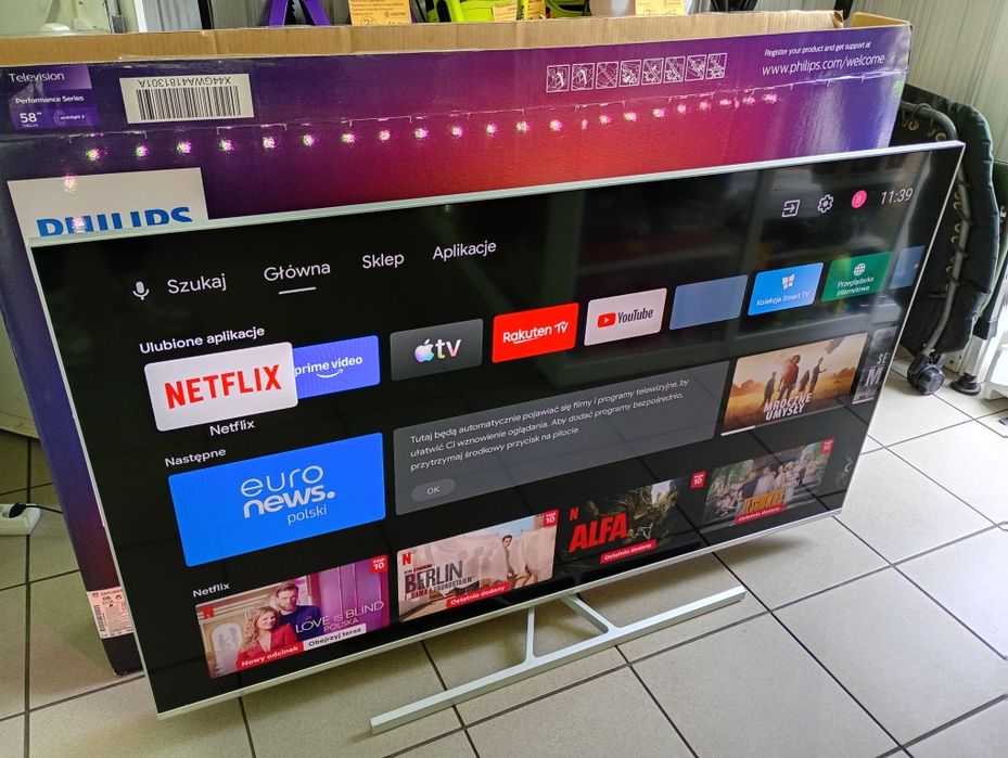Telewizor PHILIPS 58" Ambilight IGŁA ! Komis Madej sc.