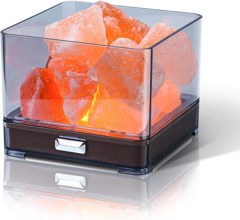 Candeeiro de sal dos Himalaias com regulador intensidade e USB NOVO