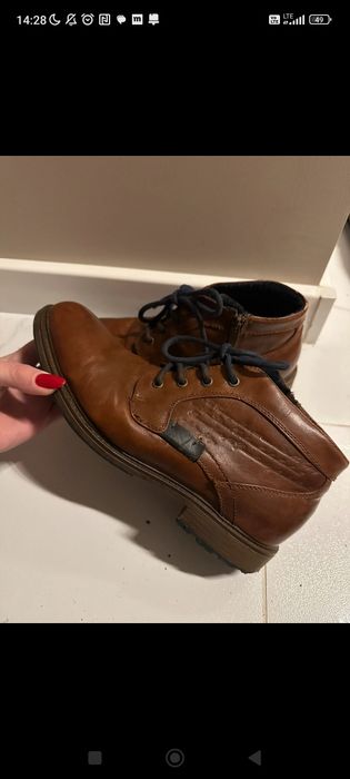 Skórzane trzewiki 42 buty męskie 42 stone walk
