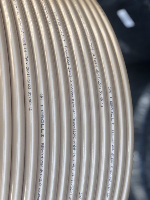 Труби теплого пола Італія Feroli Pex-A 16*2mm