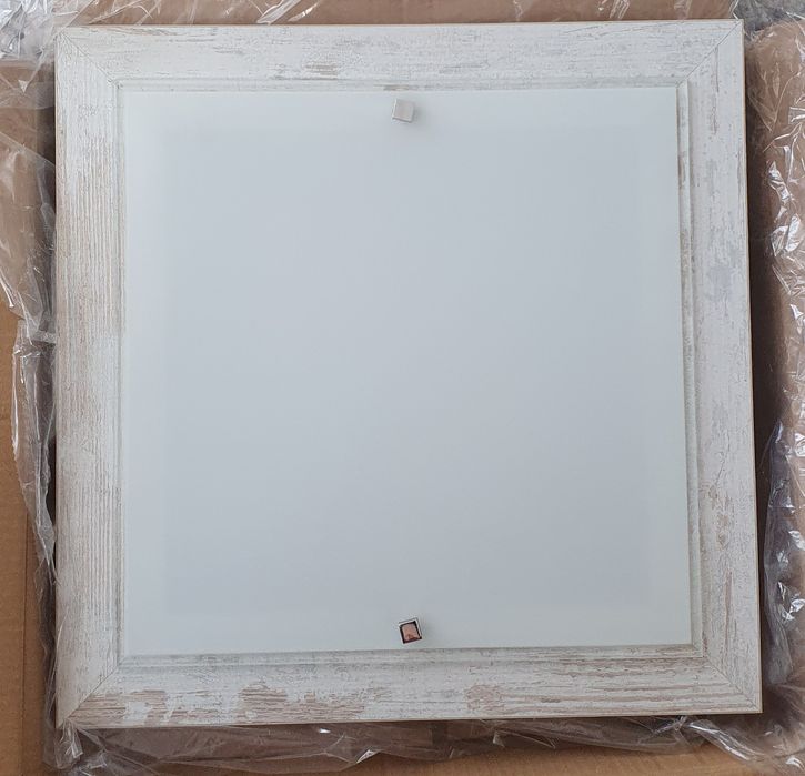Plafon Argon Tequila 1509 50x50 cm drewno postarzane + szkło mleczne