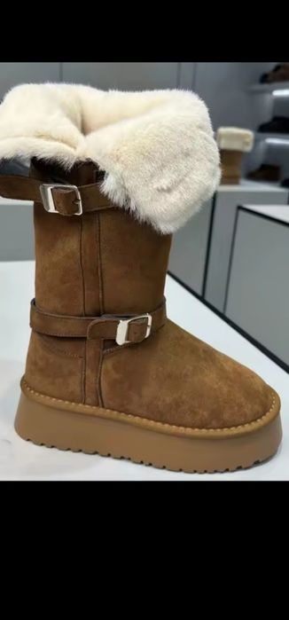 Hit botki kozaki platforma carmel gray uggly shoes 39