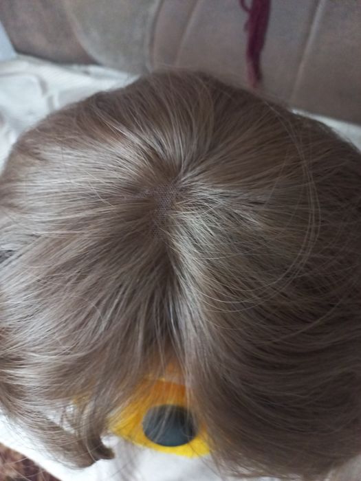 Перука з тонкого волокна біоперука з імітацією голови.