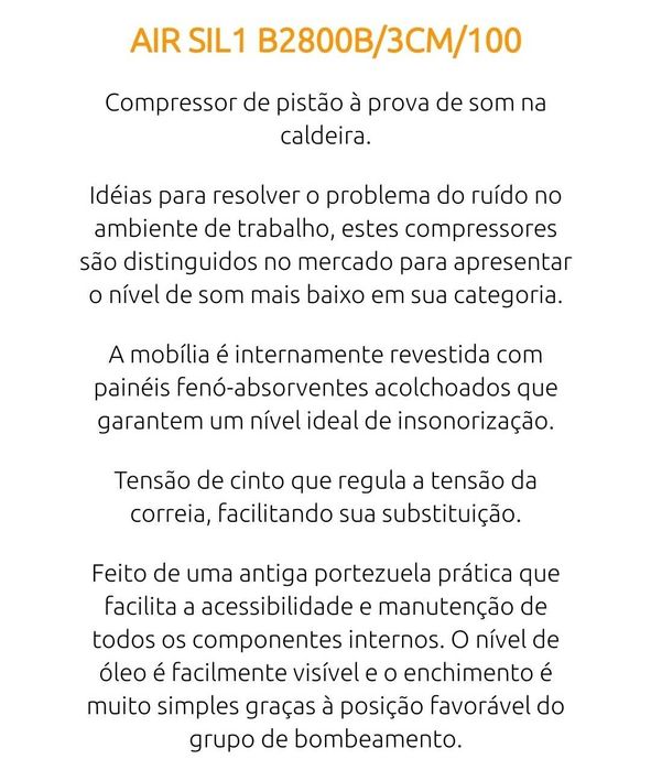 Compressor como novo Nuair Airsil1 100L