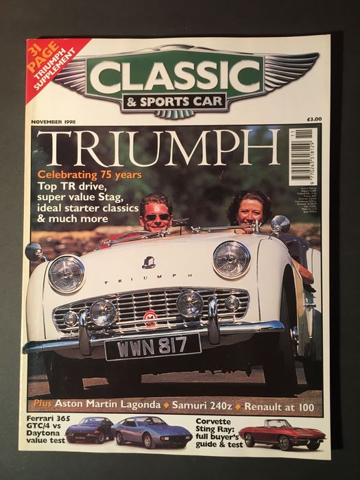 TRIUMPH - 4 revistas - 3 Classic & Sports Car - 1 Topos & Clássicos