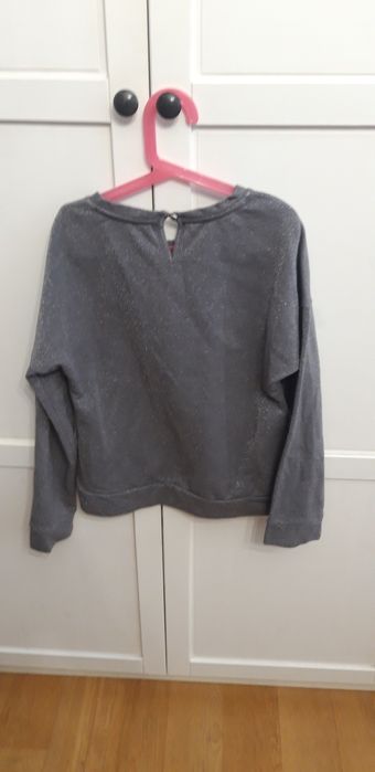 Bluza bluzka szara srebrna 152 12 lat dziewczęca Tu