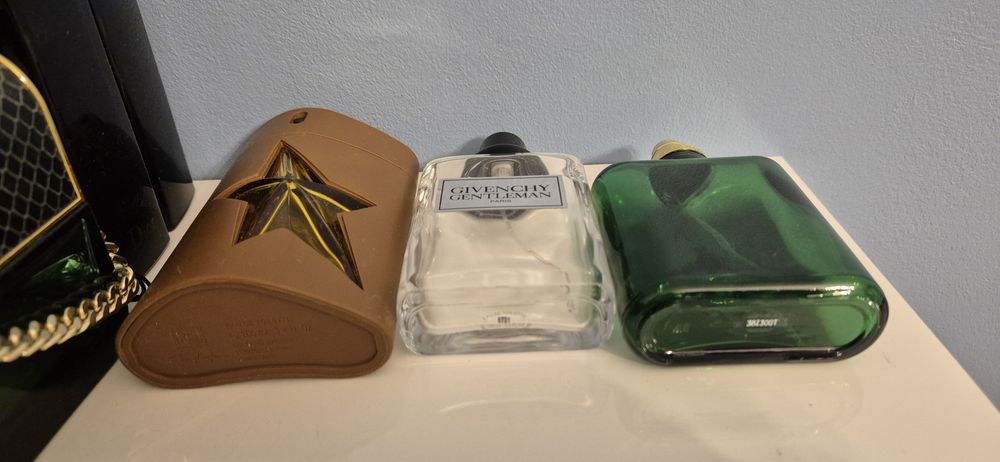 3 flakony meskie Mugler Ralph Givenchy