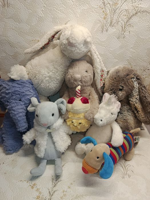 Jellycat мягкая игрушка мышка единорог слон собака зайчик кролик Jelly
