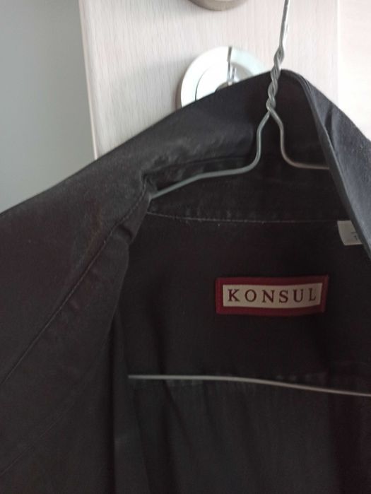 Koszula męska czarna Konsul długi rękaw ok. 190 cm