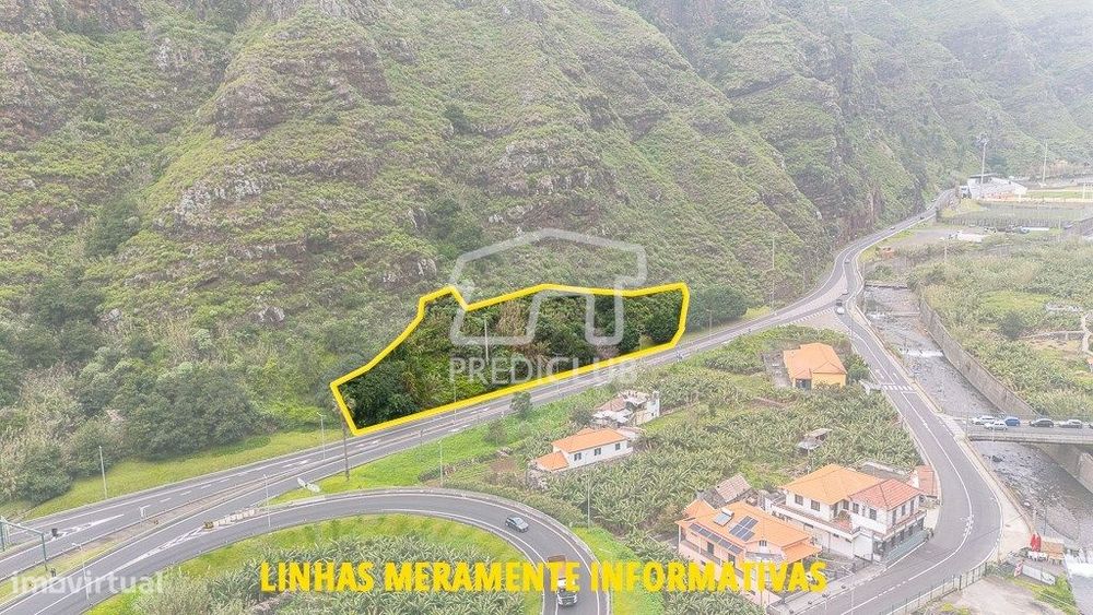 Terreno 1381 m2 com uma parte Urbana - Ribeira Brava