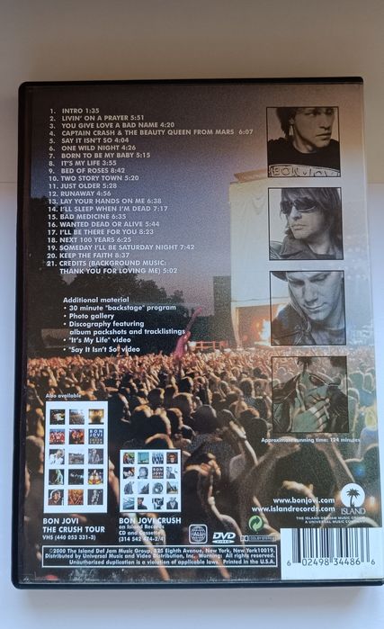 Dvd Bon Jovi - the crush tour