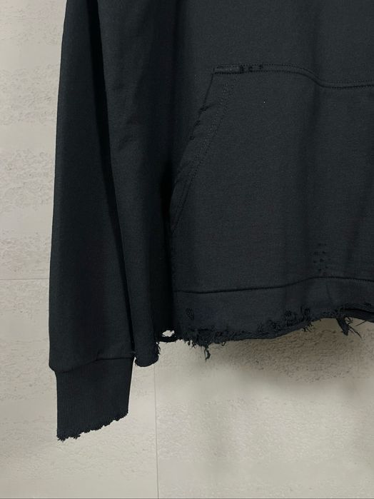 BALENCIAGA худи оверсайз унисекс черное мужское порванное оригинал