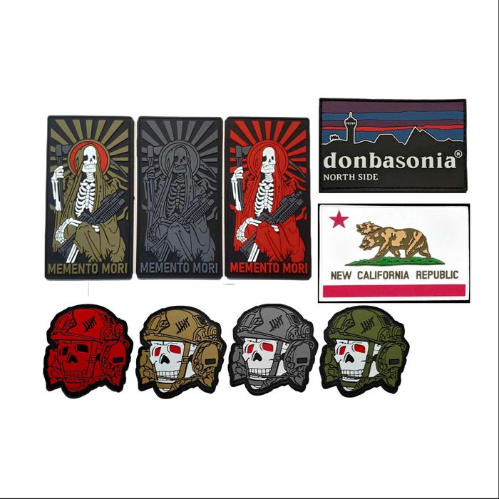 патчі 3D пвх Donbasonia, Totenkopf, MementoMori, NewCaliforniaRepublic
