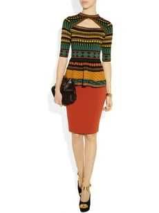 Missoni_dzianinowa bluzka z baskinką_Ideał_rozmiar 44