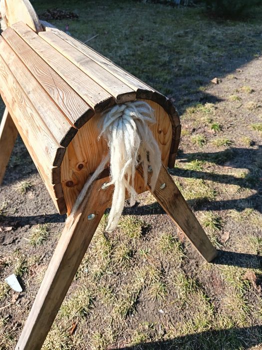 Koń drewniany z akcesoriami