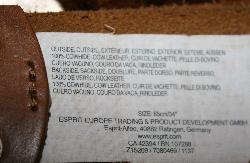 Esprit кожаный ремень р. 85