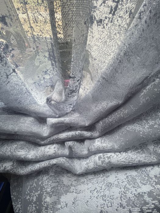 Тюль сіро синього кольору