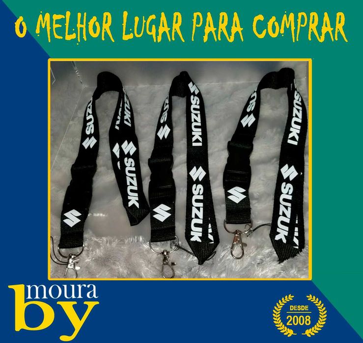 Fita porta de pescoço Suzuki cartões e porta chaves