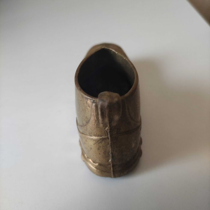 Masywny but mosiądz - 14cm x 6cm x 5cm - czasy PRL