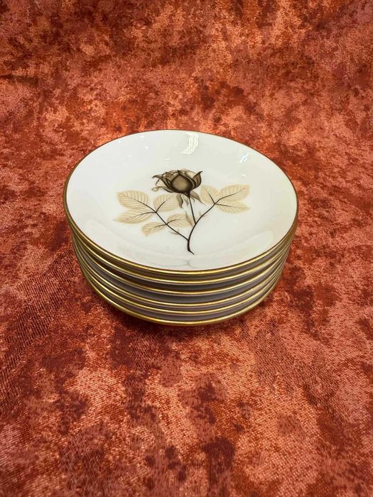 Konfiturowki Rosenthal Schattenrose /brazowa roza/ 6 szt.