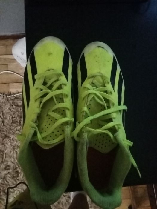 Chuteiras adidas crazyfast  verde lima