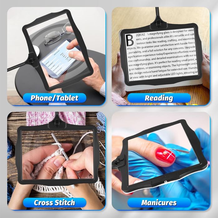 Lupa/szkło powiększajace ze światłem