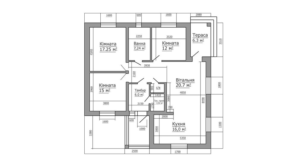 Одноповерховий будинок 105м² з МІСЬКИМИ комунікаціями! 6 соток