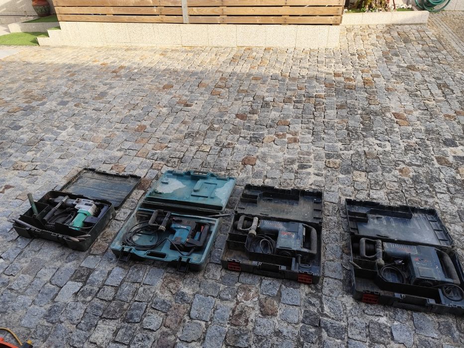 Gerador, demolidores e rebarbadoras