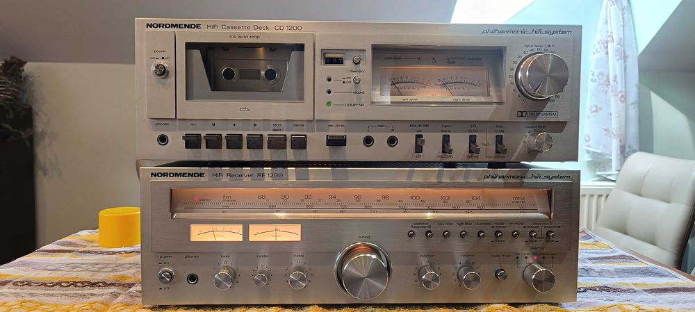 Wieża zestaw amplituner Nordmende RE 1200 magnetofon CD 1200