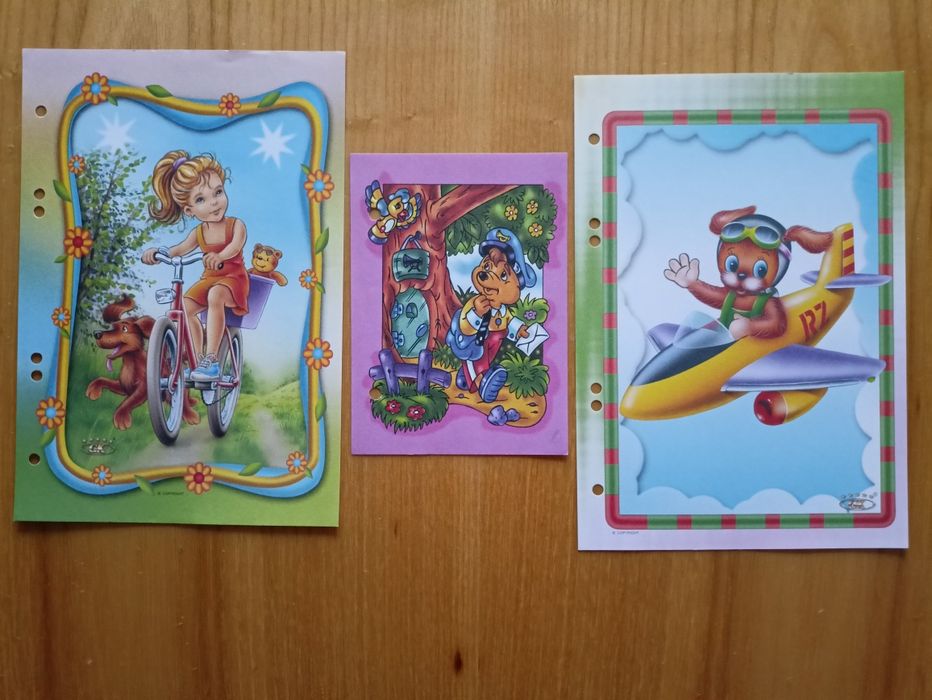 Karteczki kolekcjonerskie do segregatora różne bajki
