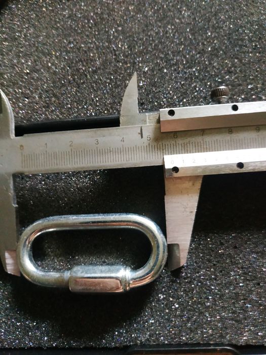 Карабін стальний овал 6мм,рапід.