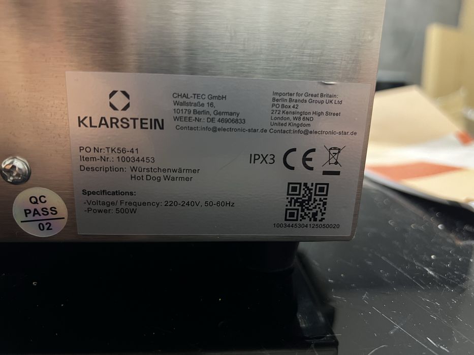 Машина для хот-догів з Німеччини Klarstein Wurstfabrik Pro 10034453