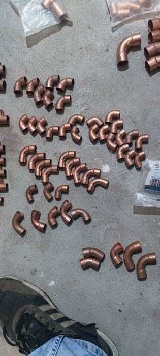 Miedziane złączki  CO trójnik , kolanko , mufa