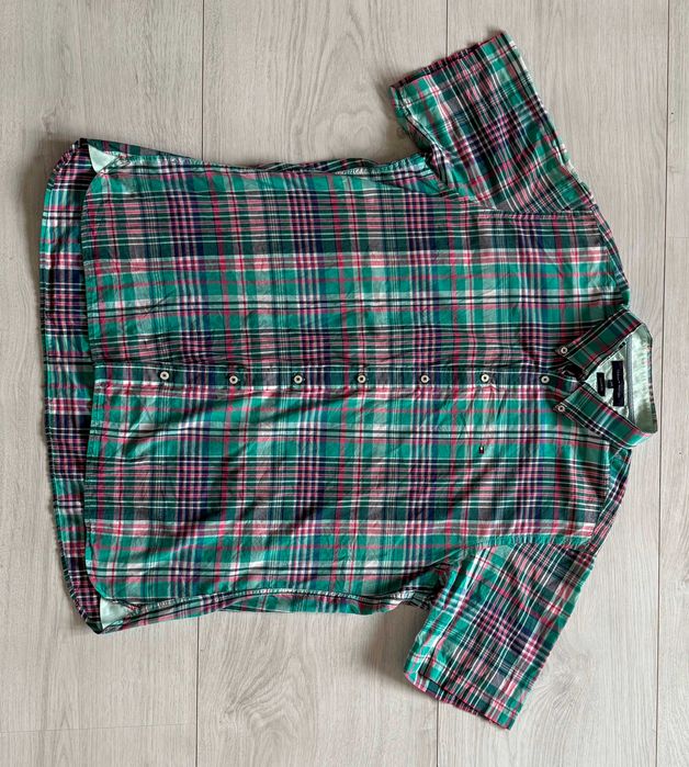 Koszula z krótkim rękawem Tommy Hilfiger logo Custom Fit rozmiar XXL