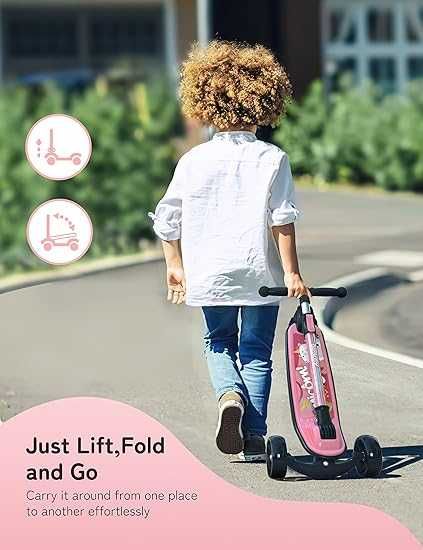 Hulajnoga 3 koła różowa św