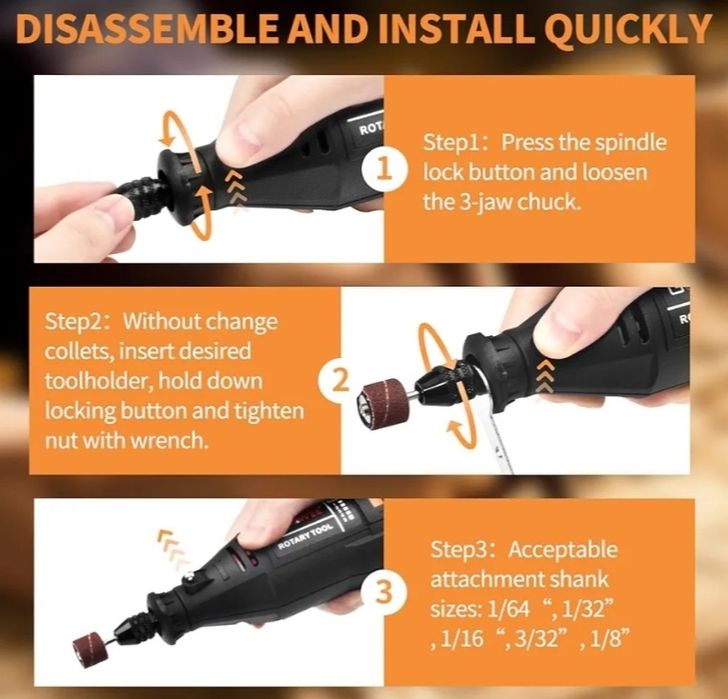 Kit de ferramenta rotativa GOXAWEE MultiPro