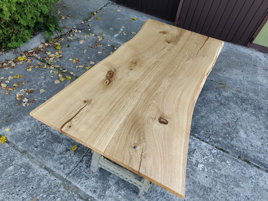 Blat dębowy na stół 188x96-90 Live edge