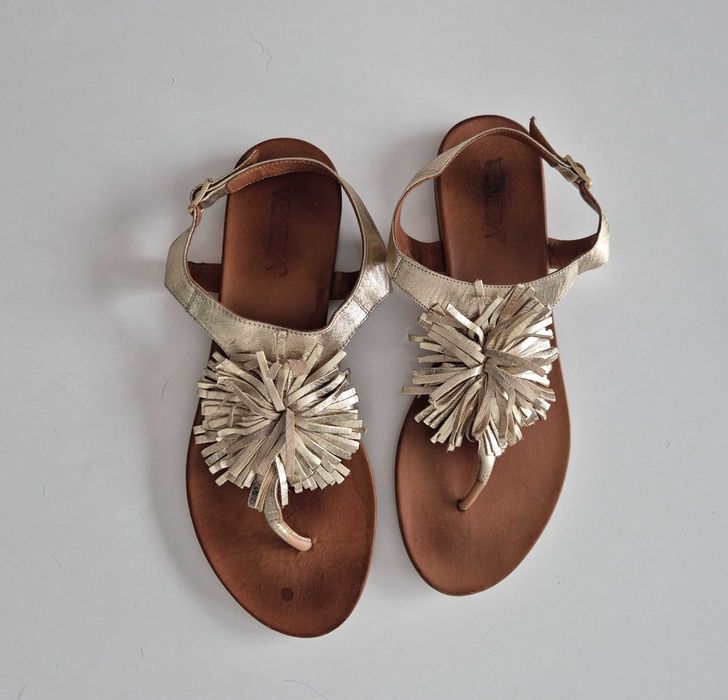 Sandały damskie złote, Venezia, rozm.41