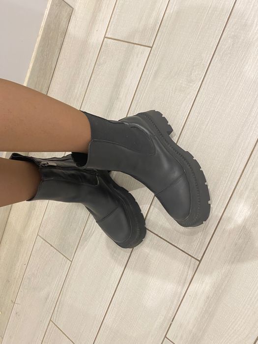 Зимові шкіряні чоботи