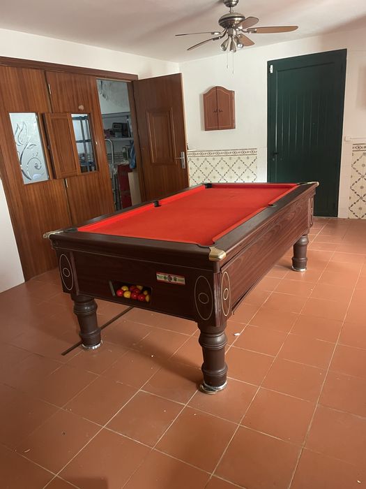 Mesa de snooker 2,3 x 120 exterior  180 x 90 interior  Ardósia