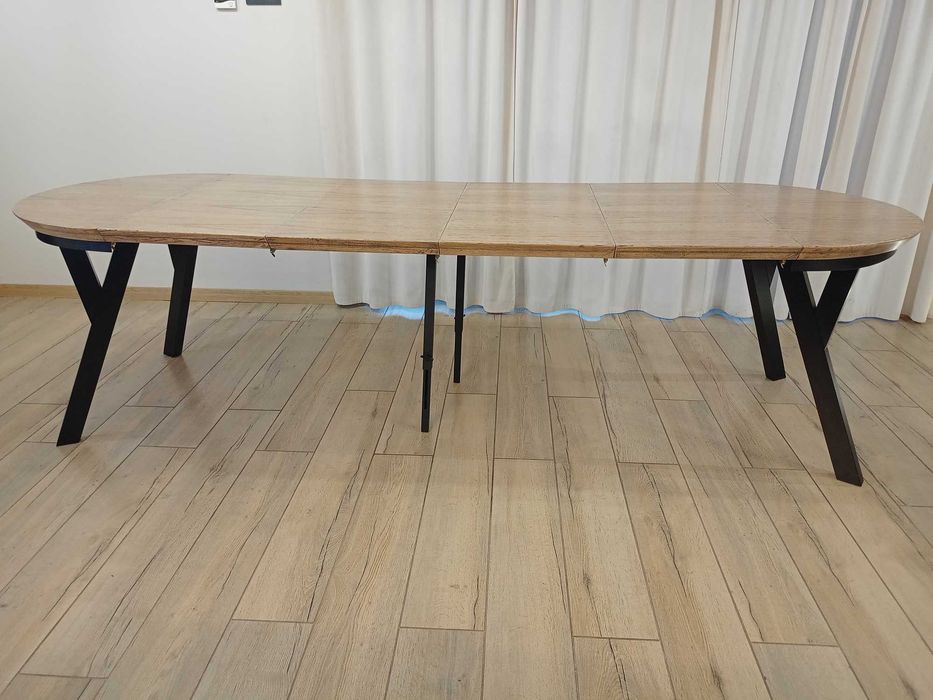 Stół loftowy okrągły  rozkładany loft stół jadalniany 95/295